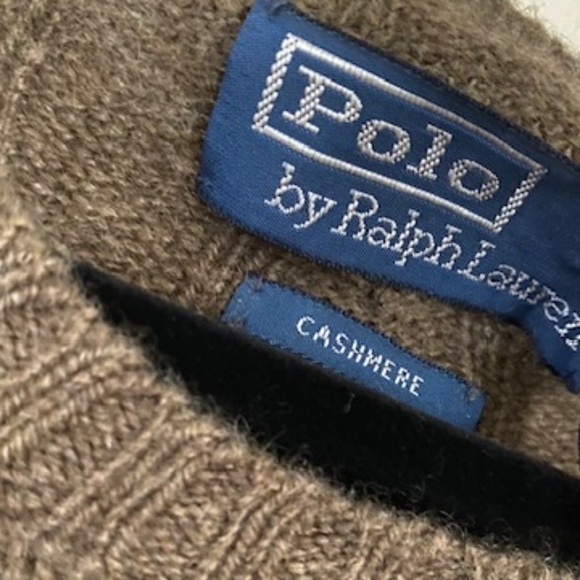 Polo by Ralph Lauren Cashmere Olive Crewneck Sweater - Picture 2 of 7